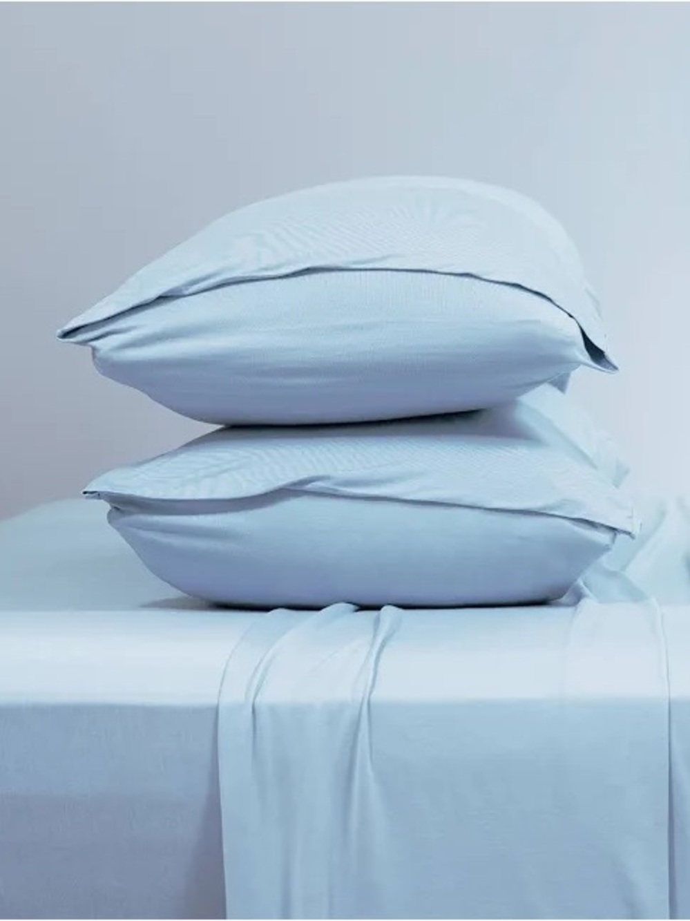 Sleepy's Deluxe Cool Stretch Sheet Set Split King Light Blue